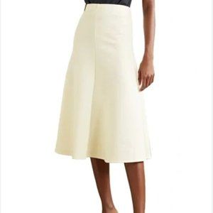 Curie Jersey Midi Skirt In Ivory